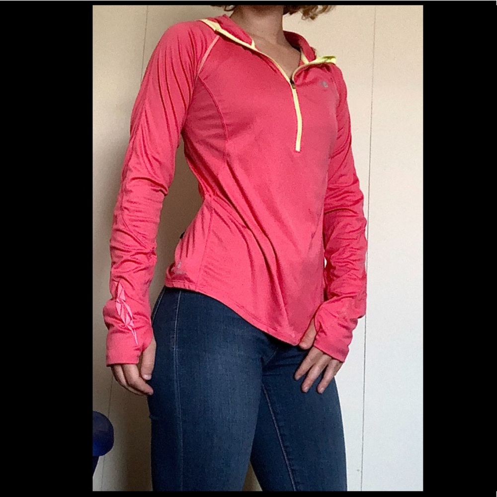 New Balance Running/Workout long sleeve shirt hood